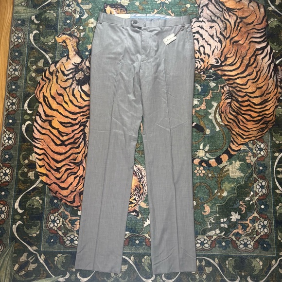Peter Millar Wool Dress Pants 5 Pocket Trousers Gray Straight Fit 36x36 $195 NWT - Picture 2 of 8